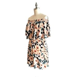Show Me Your MuMu Casita Floral Off Shoulder Mini Dress Size small